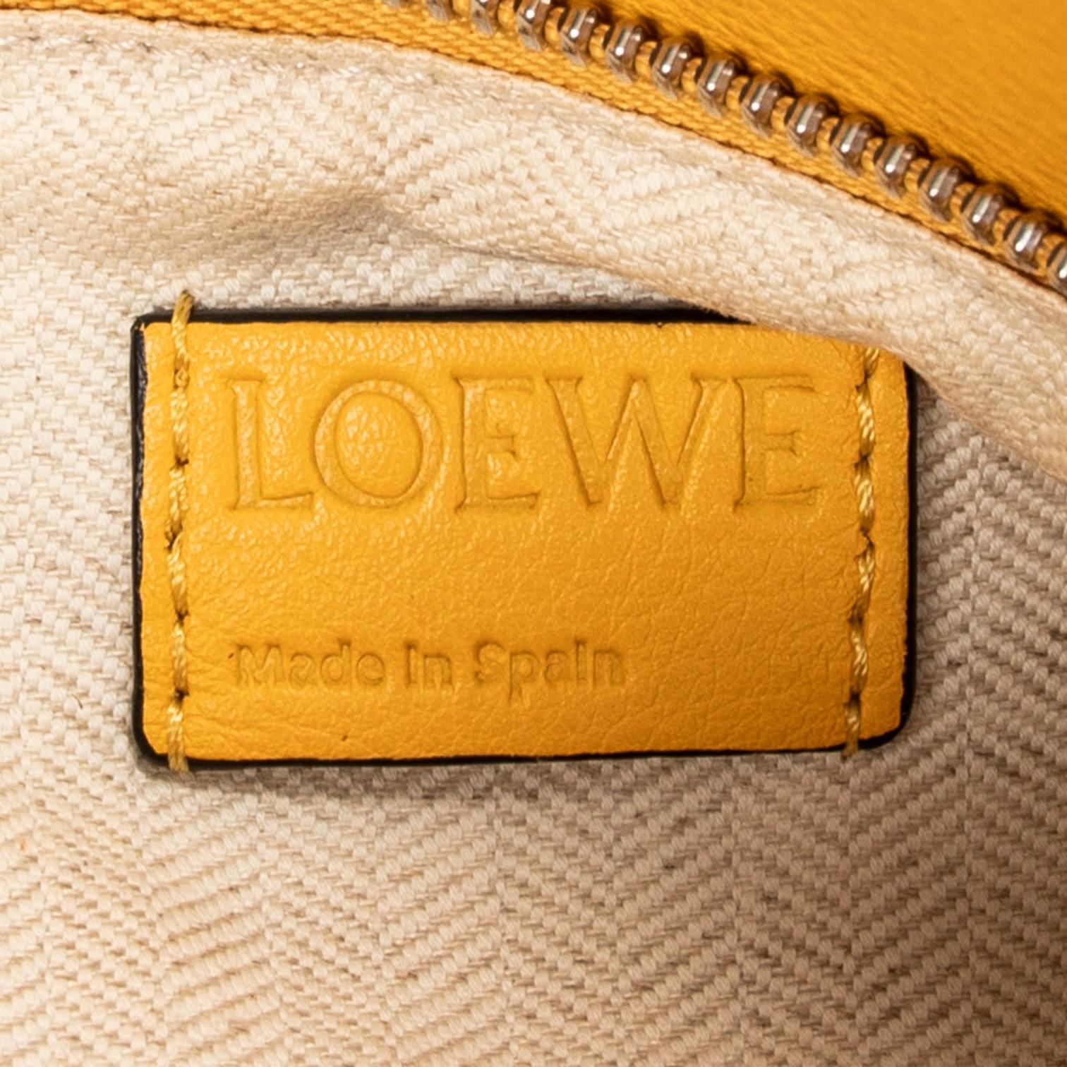 Loewe Puzzle Small Yellow Calfskin Leather Crossbody Bag ABC7407