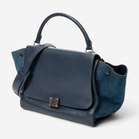 Celine Navy Calf Leather Medium Trapeze Bag ABC7631