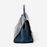 Celine Navy Calf Leather Medium Trapeze Bag ABC7631
