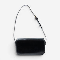 Celine Claude Black Smooth Calfskin Leather Shoulder Bag ABC8336