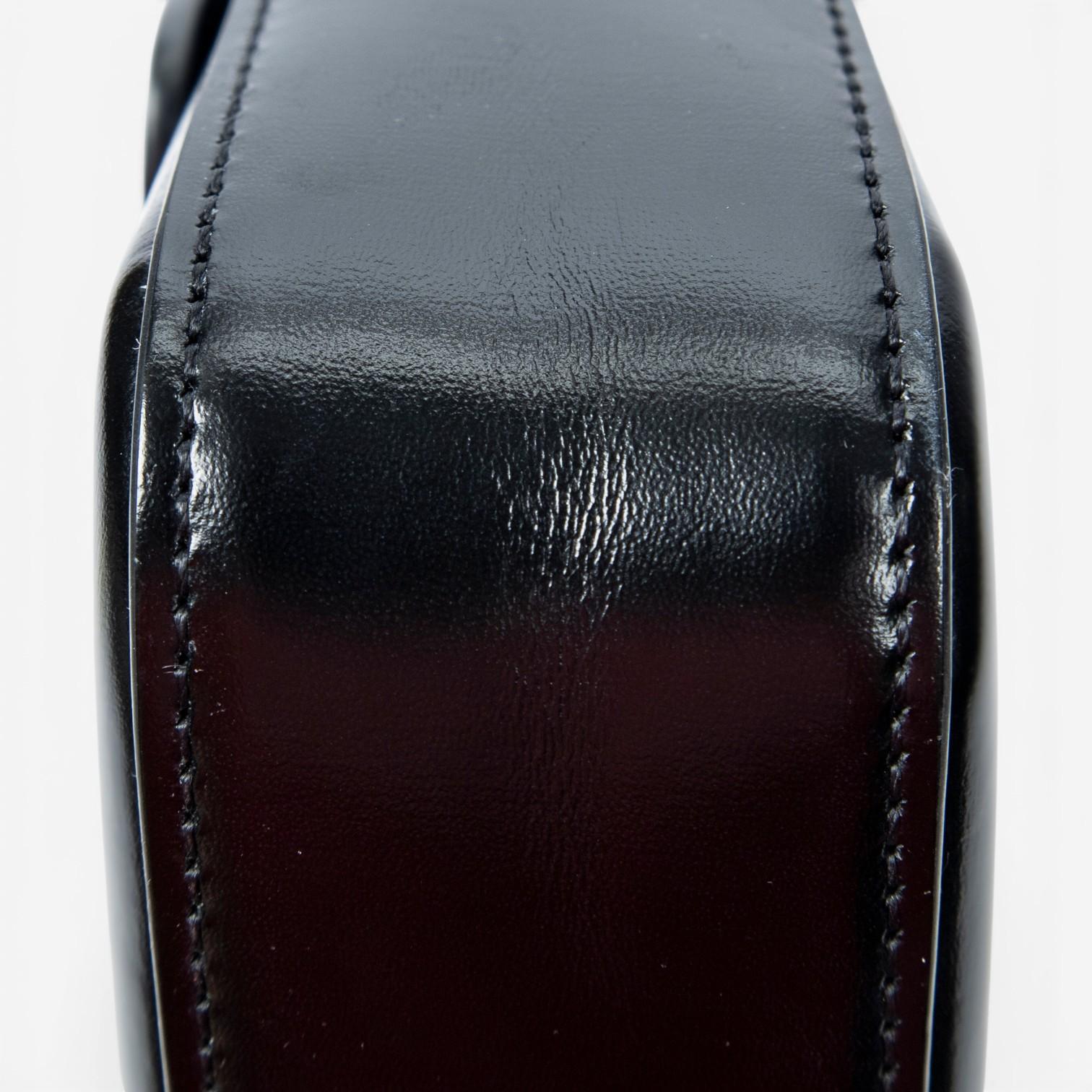 Celine Claude Black Smooth Calfskin Leather Shoulder Bag ABC8336