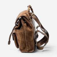 Gucci Bamboo Mini Brown Suede Leather Backpack ABC8572