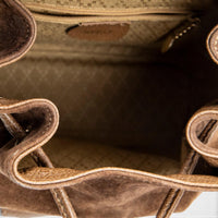 Gucci Bamboo Mini Brown Suede Leather Backpack ABC8572