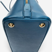 Prada Blue Saffiano Leather Small Zip Promenade Bag ABC8617