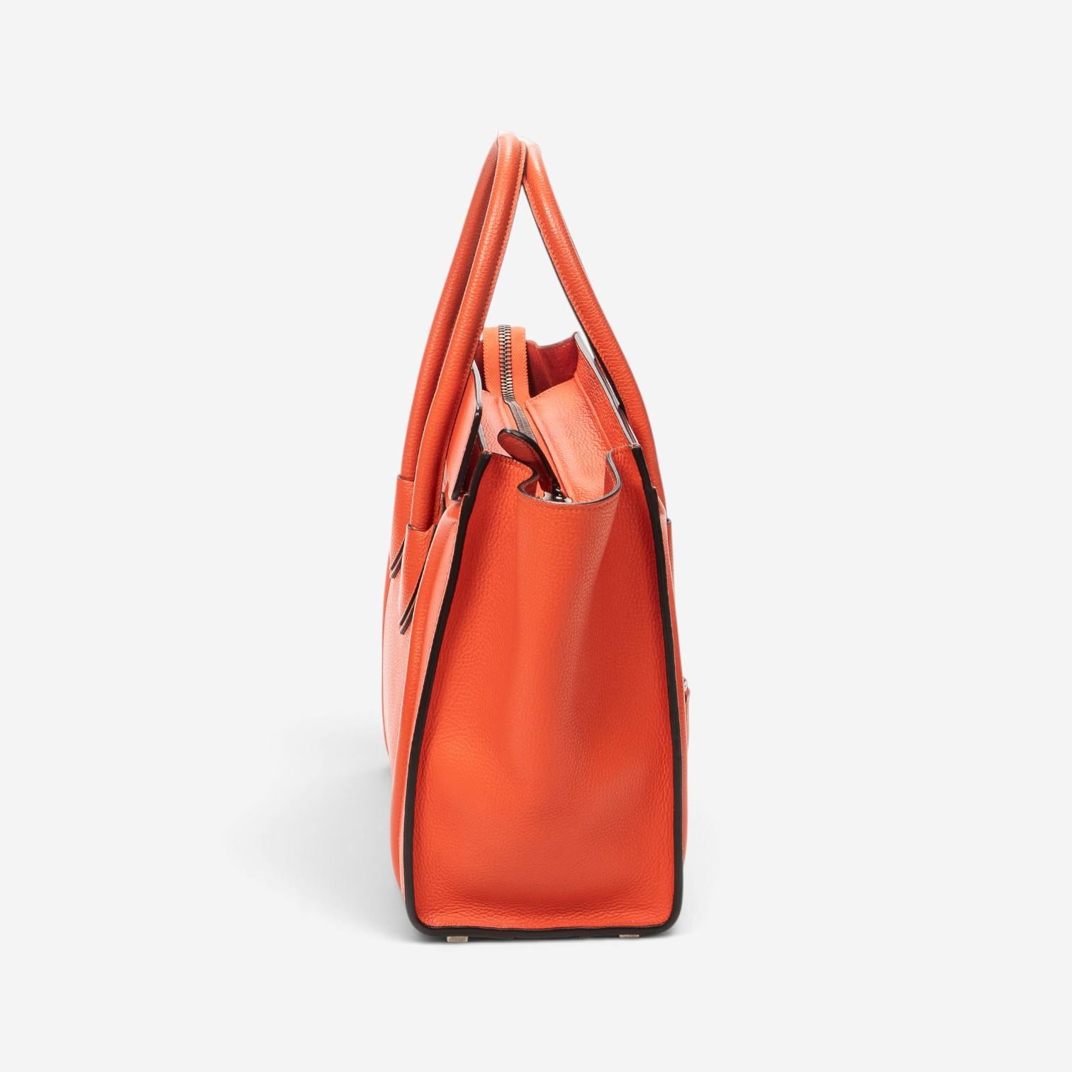 Celine Orange Grained Calfskin Leather Micro Luggage Bag ABC9418
