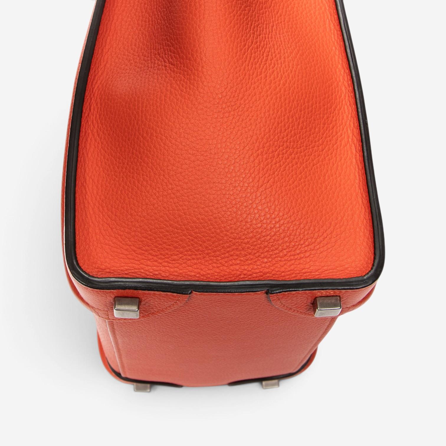 Celine Orange Grained Calfskin Leather Micro Luggage Bag ABC9418
