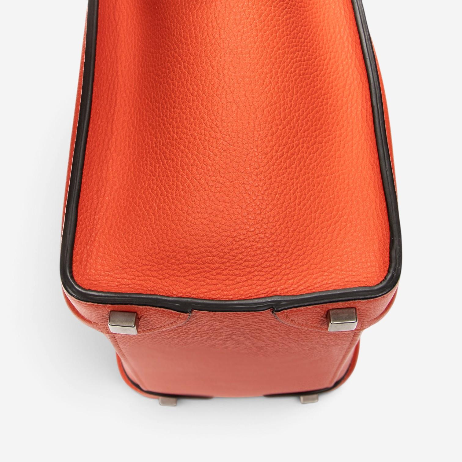 Celine Orange Grained Calfskin Leather Micro Luggage Bag ABC9418