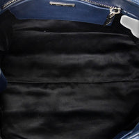 Miu Miu Square Crystal Blue Nappa Matelasse Leather Tote Bag ABC9449