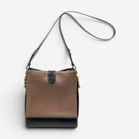 Loewe Velazquez Bucket Brown/Black Calfskin Leather Shoulder Bag ABC9555
