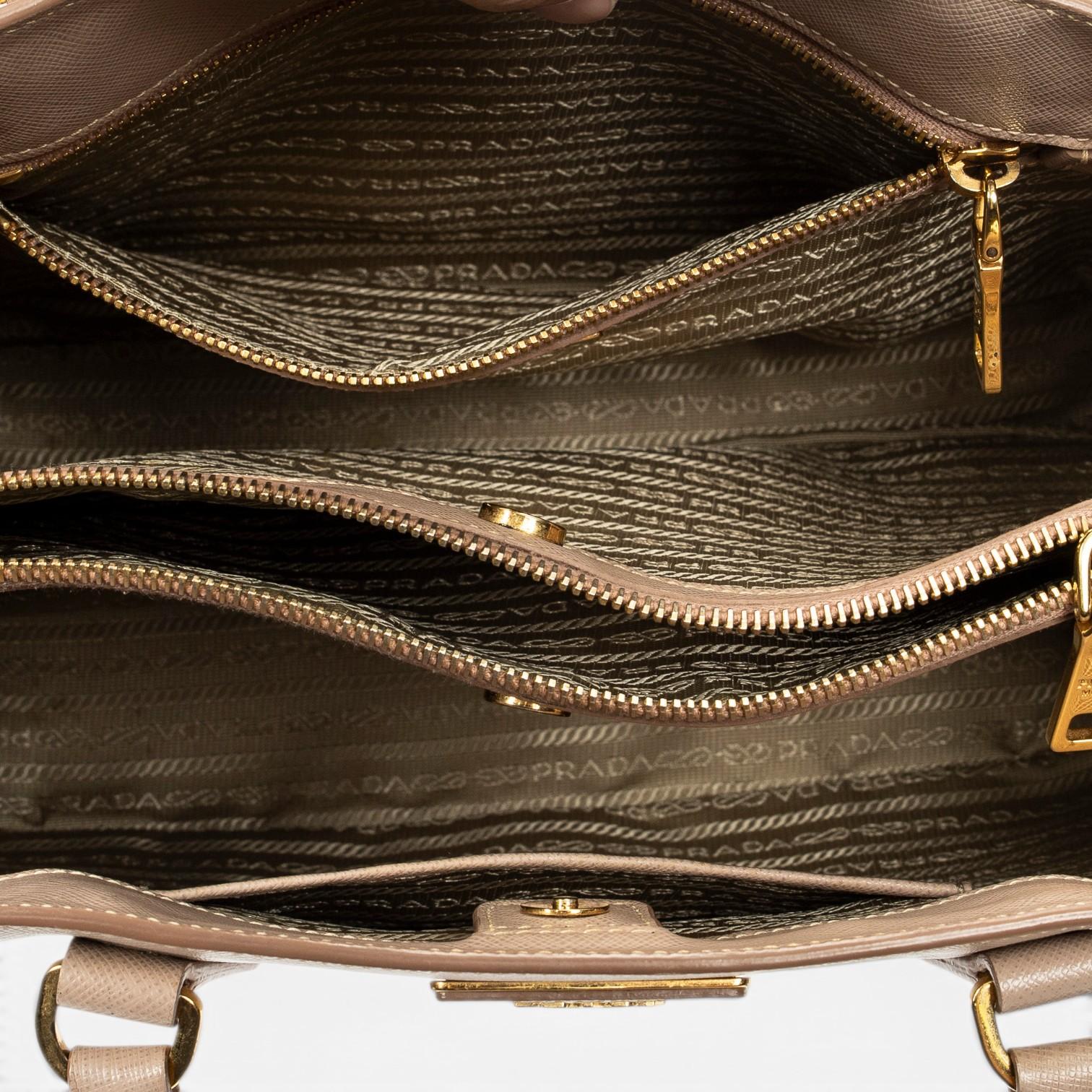 Prada Open Tote Small Light Pink Saffiano Leather Tote Bag ABC9563