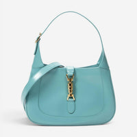 Gucci Jackie 1961 Small Light Blue Calfskin Leather Shoulder Bag ABD0110