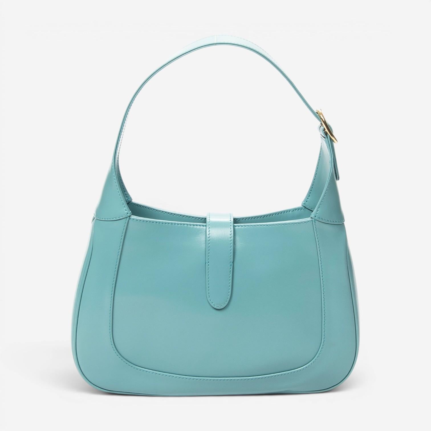 Gucci Jackie 1961 Small Light Blue Calfskin Leather Shoulder Bag ABD0110