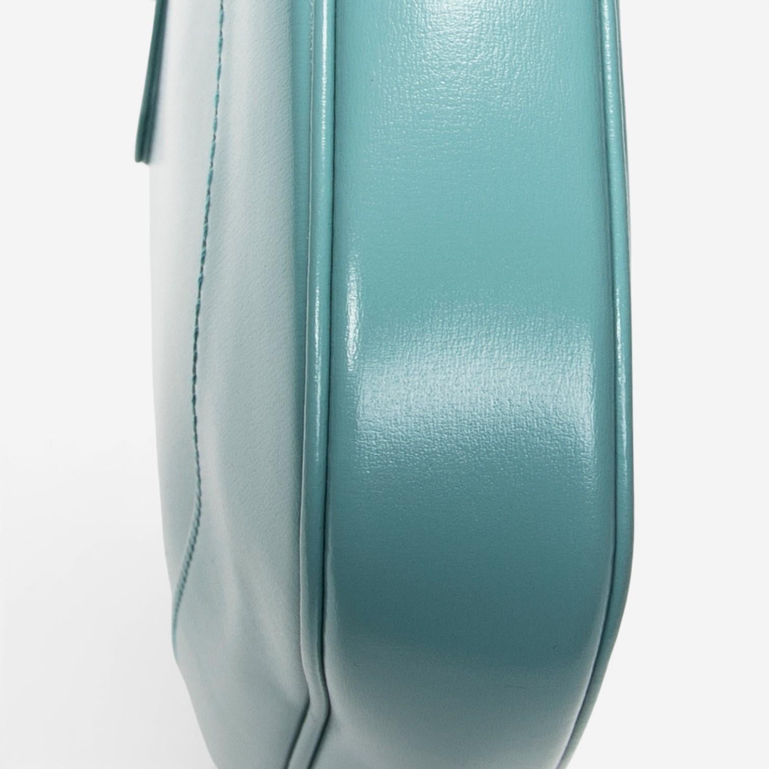 Gucci Jackie 1961 Small Light Blue Calfskin Leather Shoulder Bag ABD0110