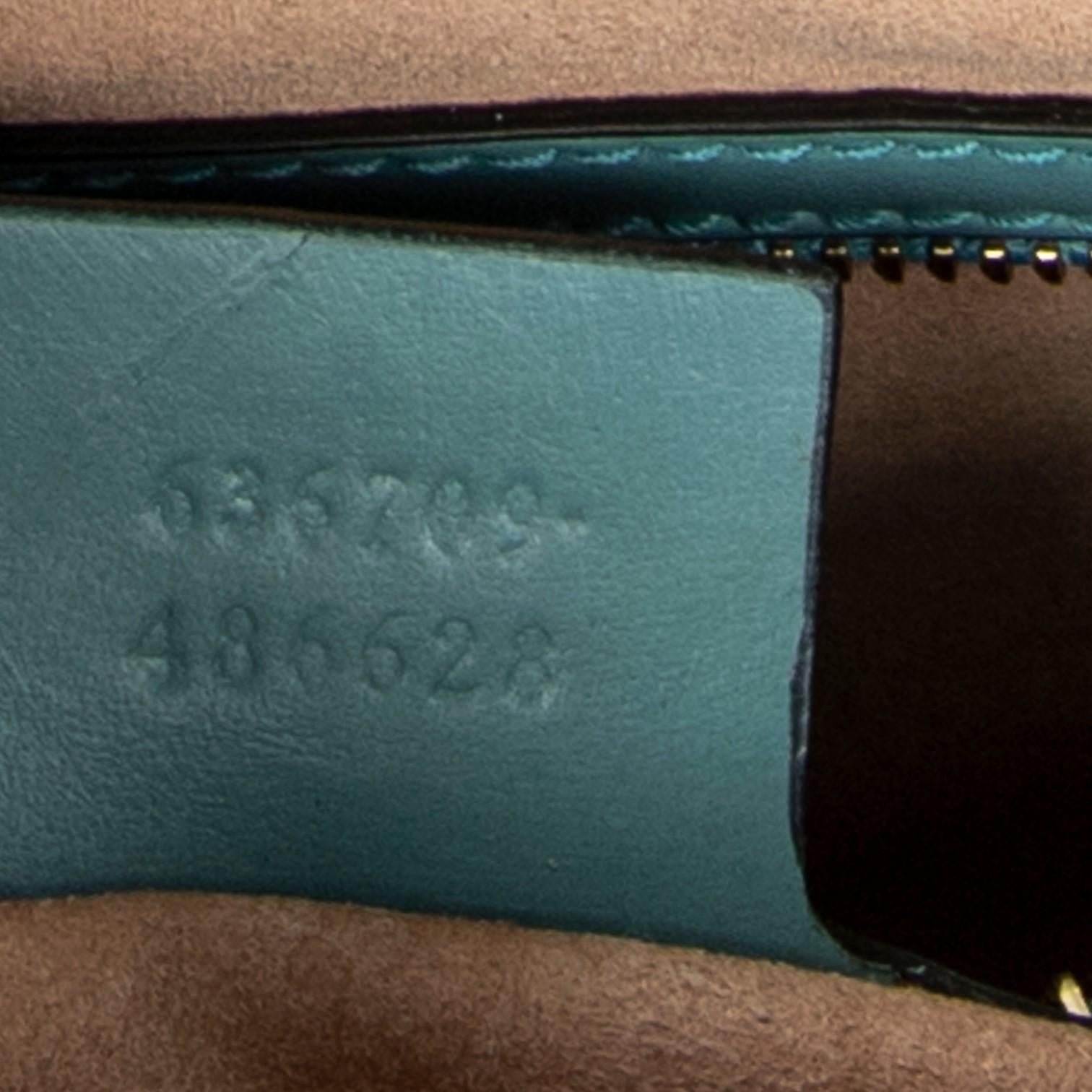 Gucci Jackie 1961 Small Light Blue Calfskin Leather Shoulder Bag ABD0110