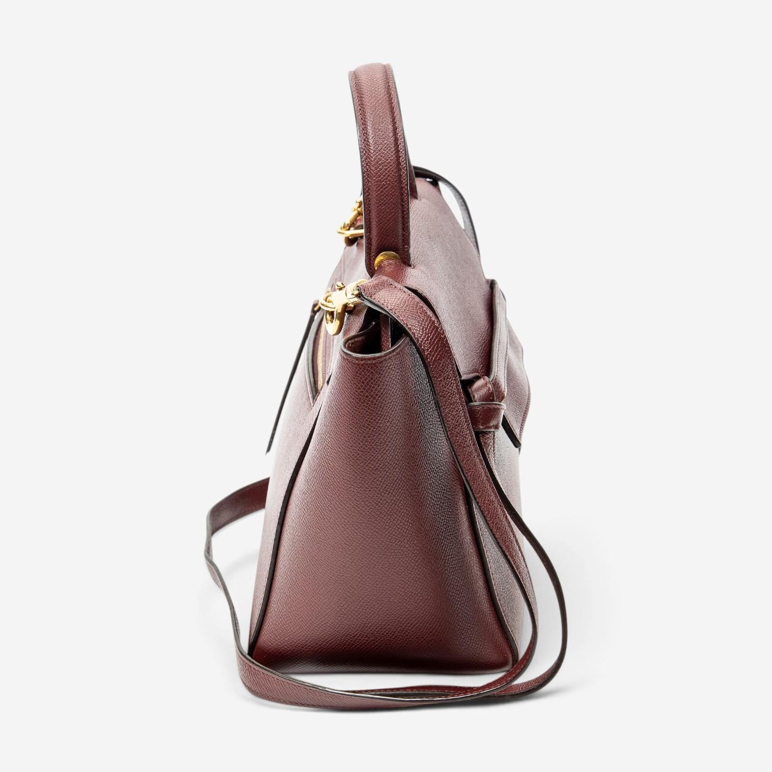 Celine Burgundy Calf Leather Micro Belt Bag ABD0577