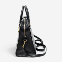 Yves Saint Laurent Black Calf Leather Monogram Cabas ABD0749