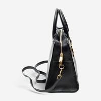 Yves Saint Laurent Black Calf Leather Monogram Cabas ABD0749