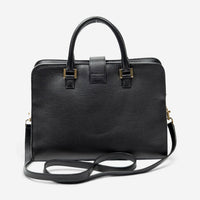 Yves Saint Laurent Black Calf Leather Monogram Cabas ABD0749