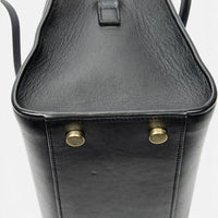 Yves Saint Laurent Black Calf Leather Monogram Cabas ABD0749