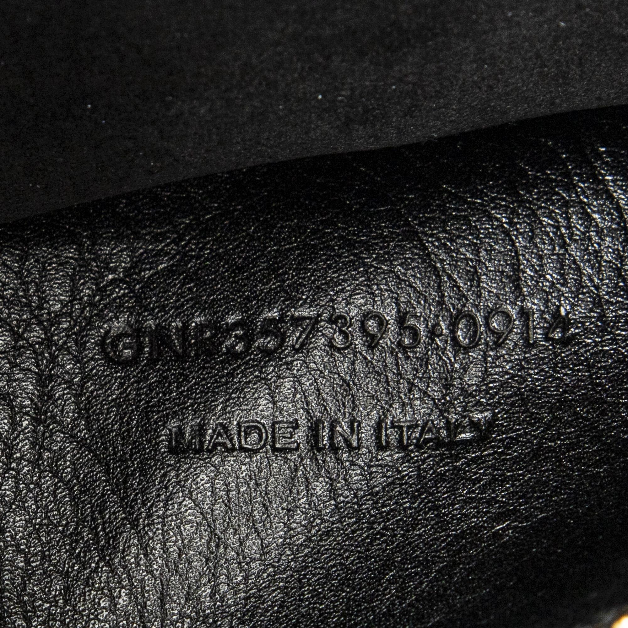 Yves Saint Laurent Black Calf Leather Monogram Cabas ABD0749