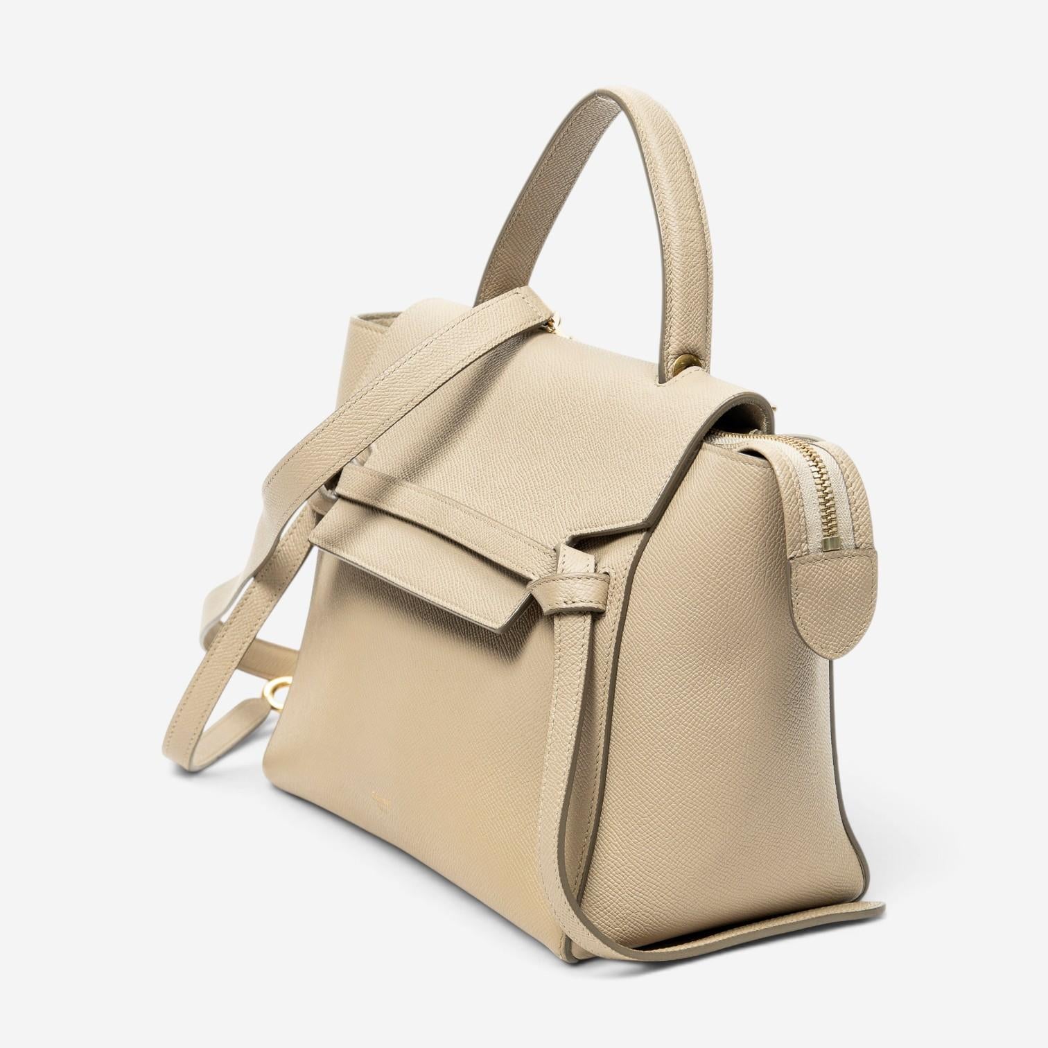 Celine Beige Calf Leather Micro Luggage Tote Bag ABD2249