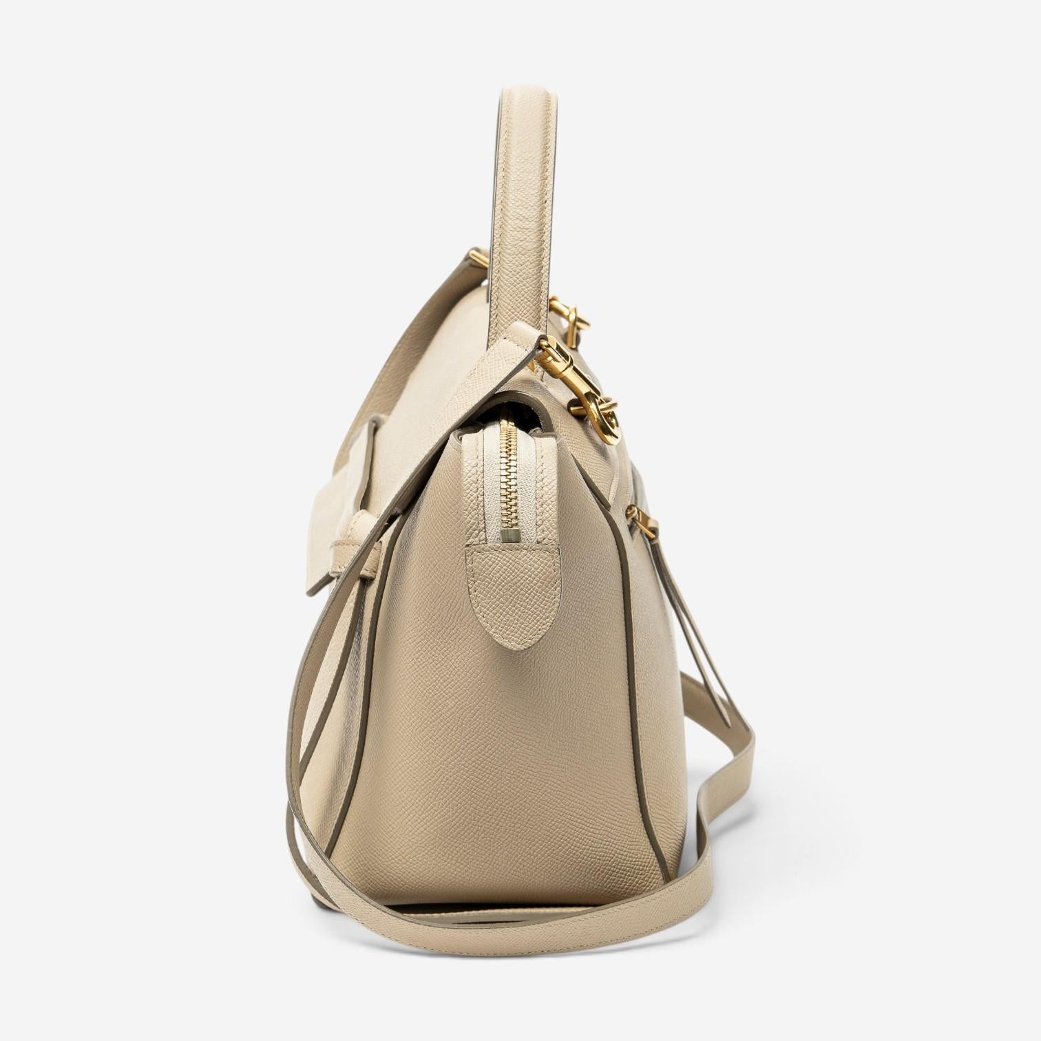 Celine Beige Calf Leather Micro Luggage Tote Bag ABD2249