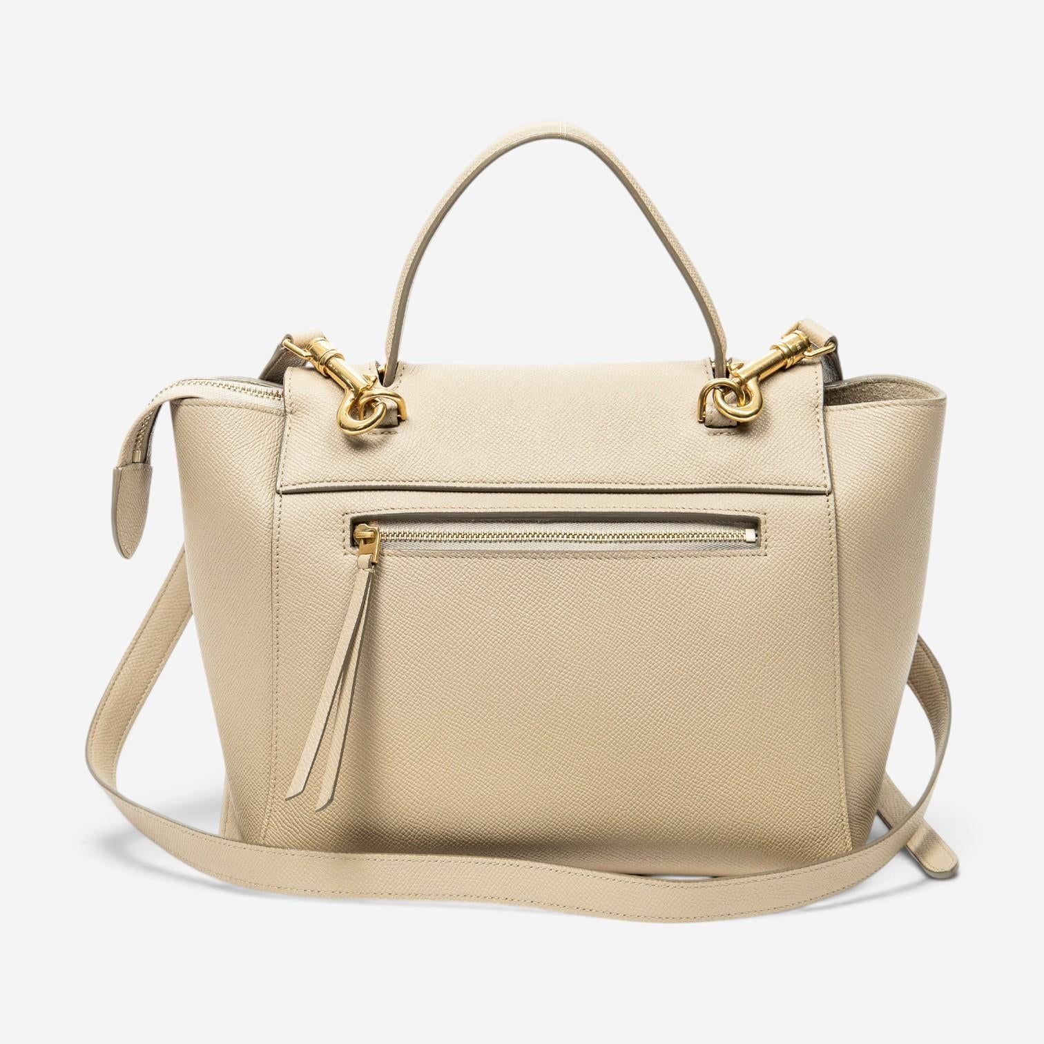 Celine Beige Calf Leather Micro Luggage Tote Bag ABD2249