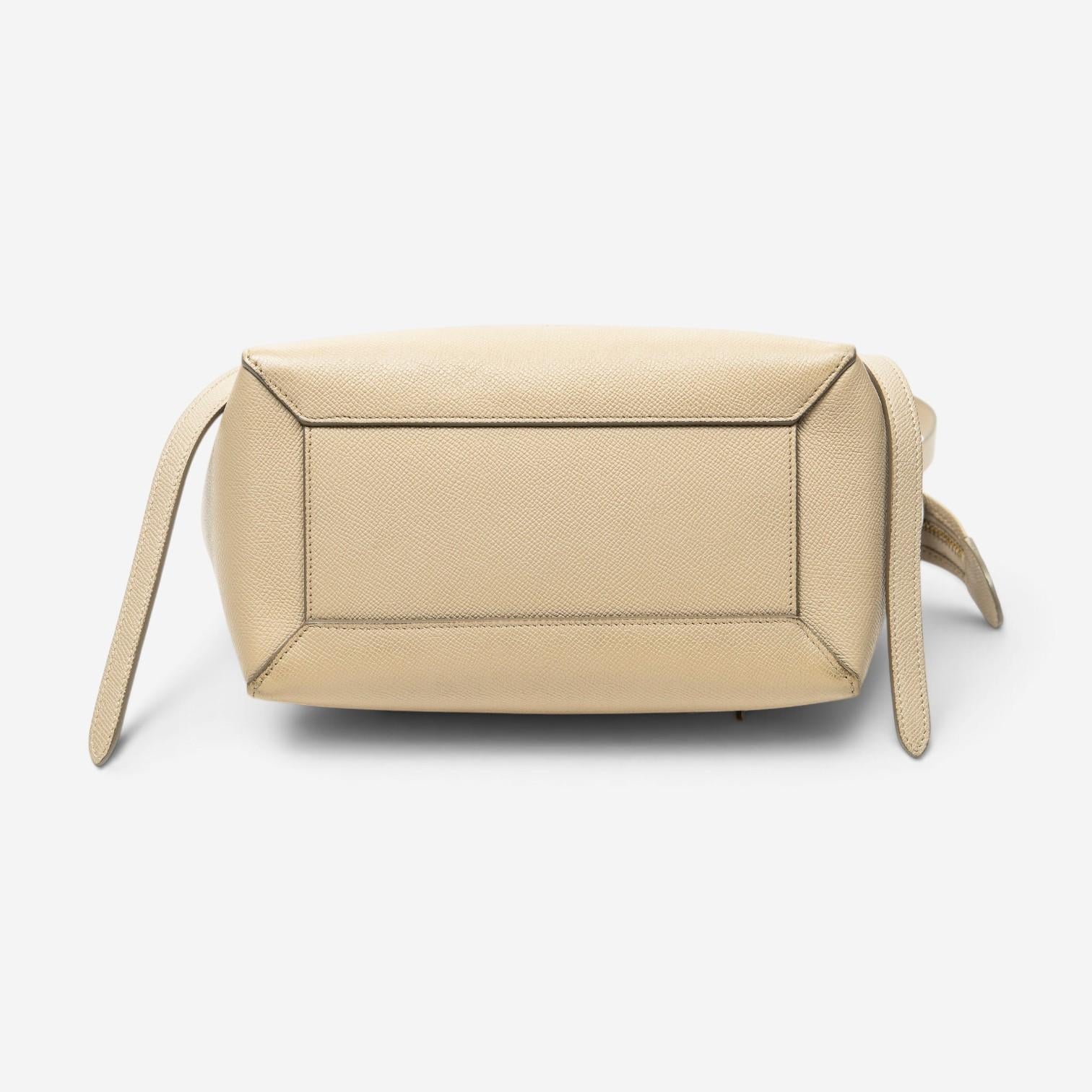Celine Beige Calf Leather Micro Luggage Tote Bag ABD2249