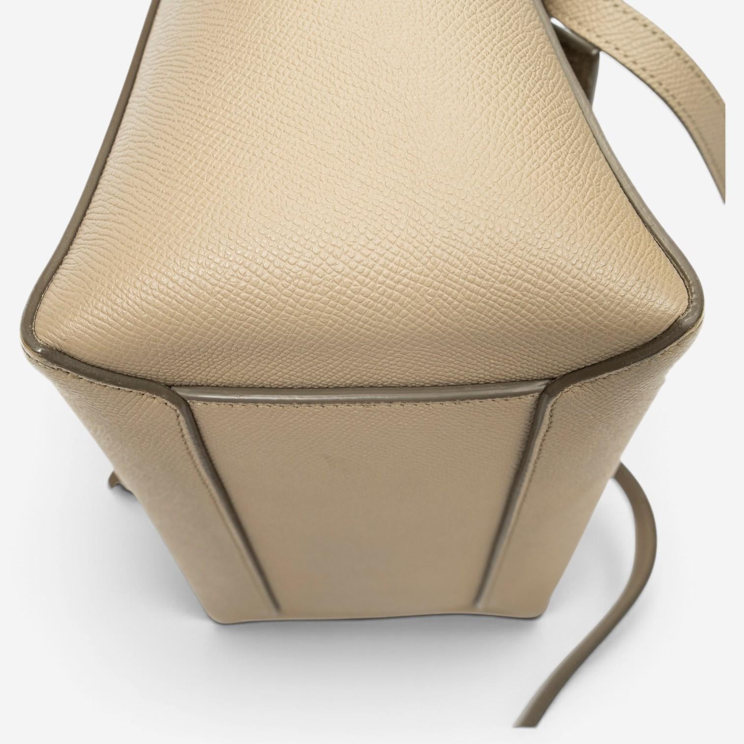 Celine Beige Calf Leather Micro Luggage Tote Bag ABD2249