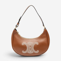 Celine Ava Brown Calf Leather Hobo Bag ABD2978