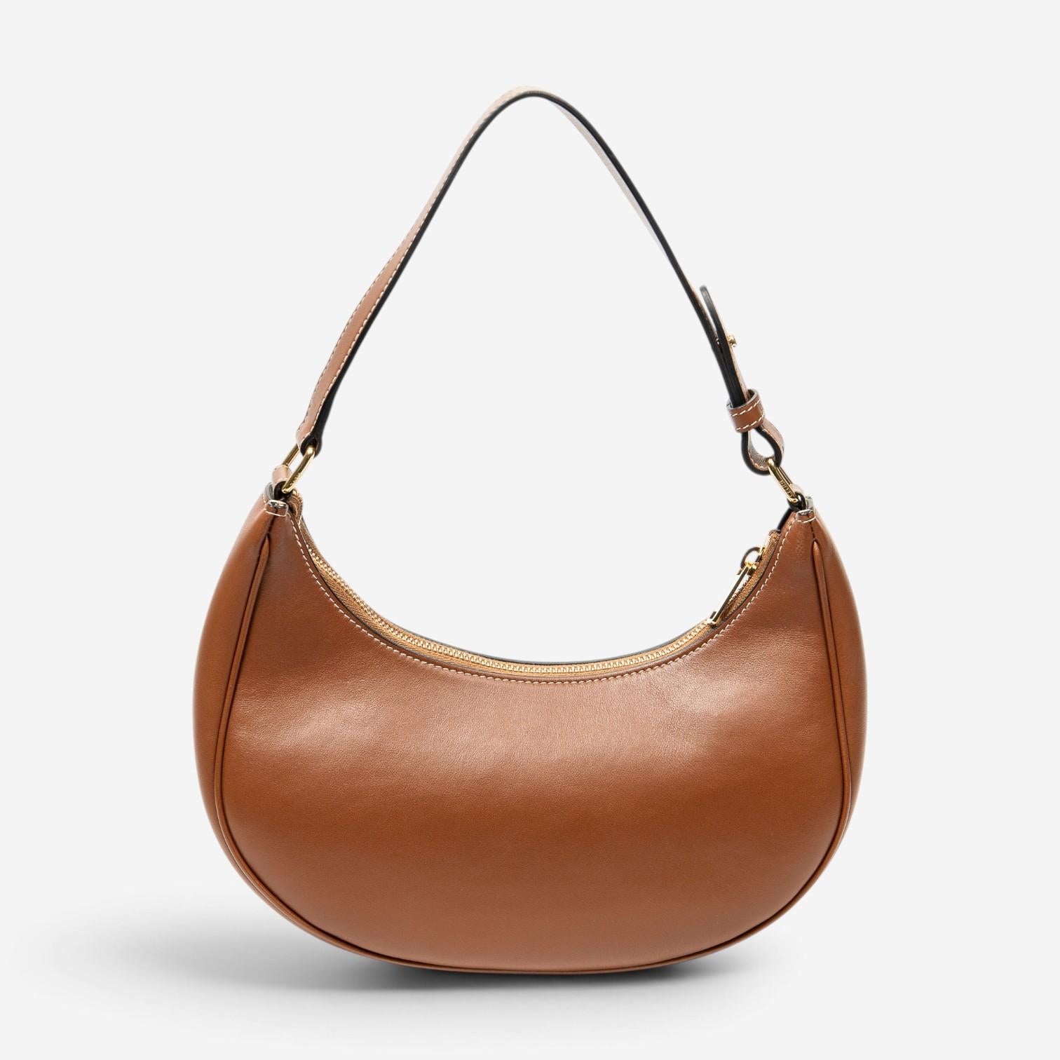 Celine Ava Brown Calf Leather Hobo Bag ABD2978