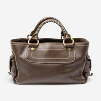Celine Boogie Brown Calf Leather Top Handle ABD3930