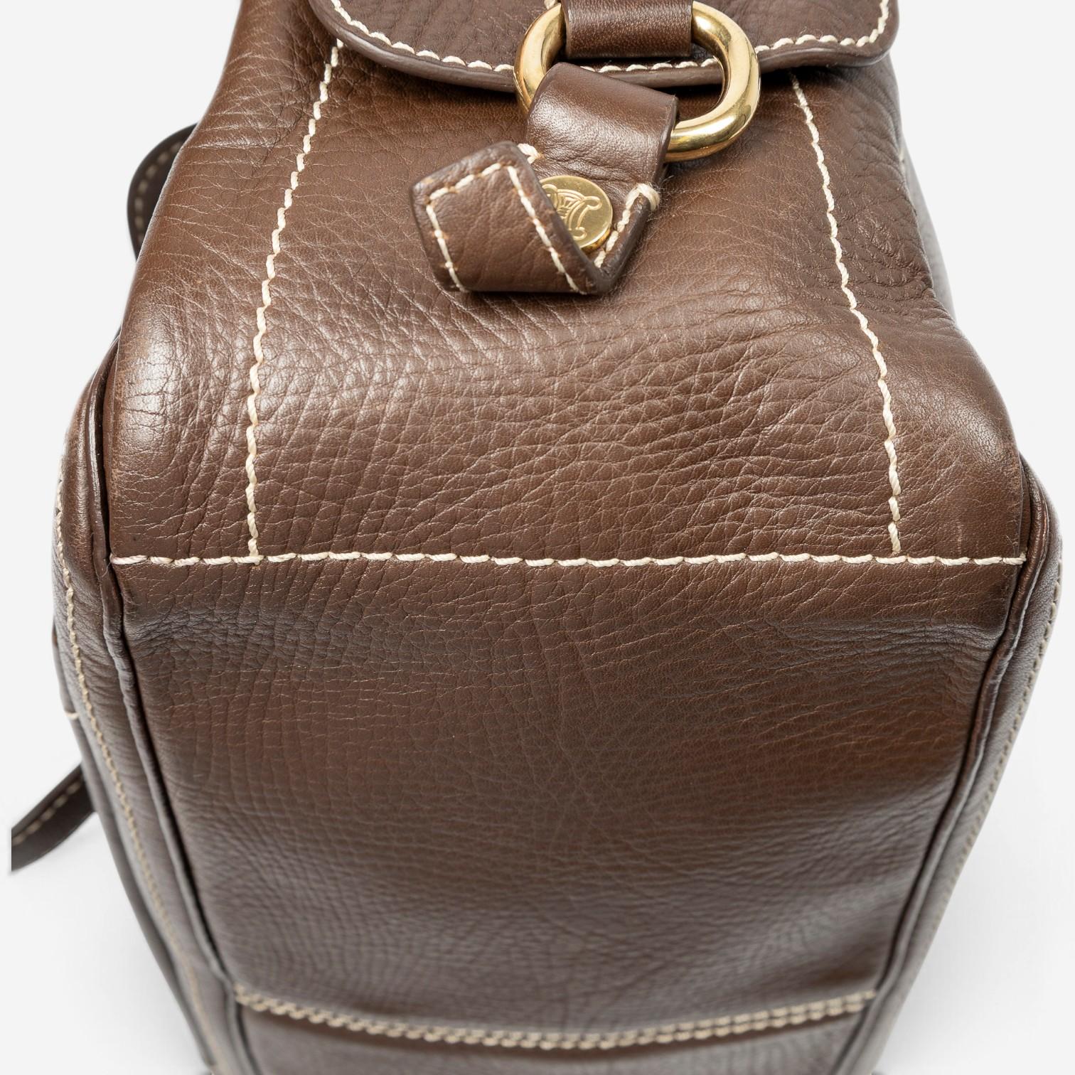 Celine Boogie Brown Calf Leather Top Handle ABD3930