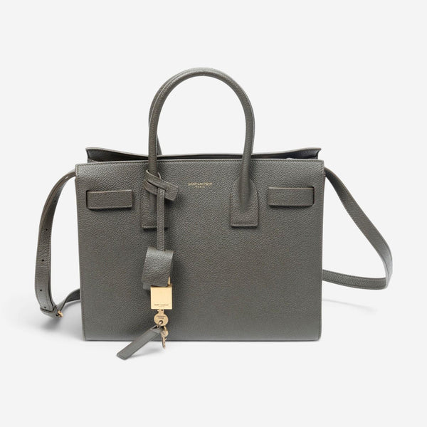Yves Saint Laurent Baby Sac de Jour Dark Green Calf Leather Shoulder Bag ABD4777