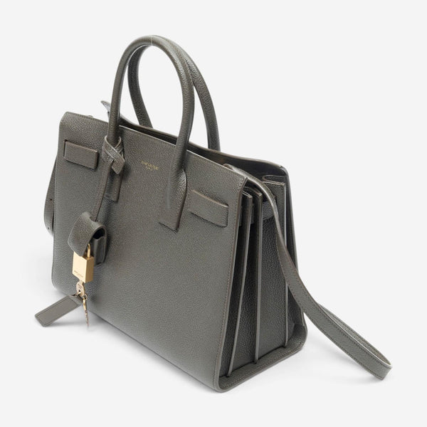 Yves Saint Laurent Baby Sac de Jour Dark Green Calf Leather Shoulder Bag ABD4777