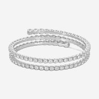 Ina Mar 18K White Gold 16.18 ctw. Round  Diamond Bangle Bracelet ABG40145IA-WQI070