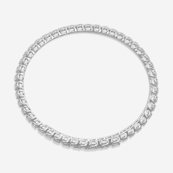 Ina Mar 18K White Gold 16.18 ctw. Round  Diamond Bangle Bracelet ABG40145IA-WQI070