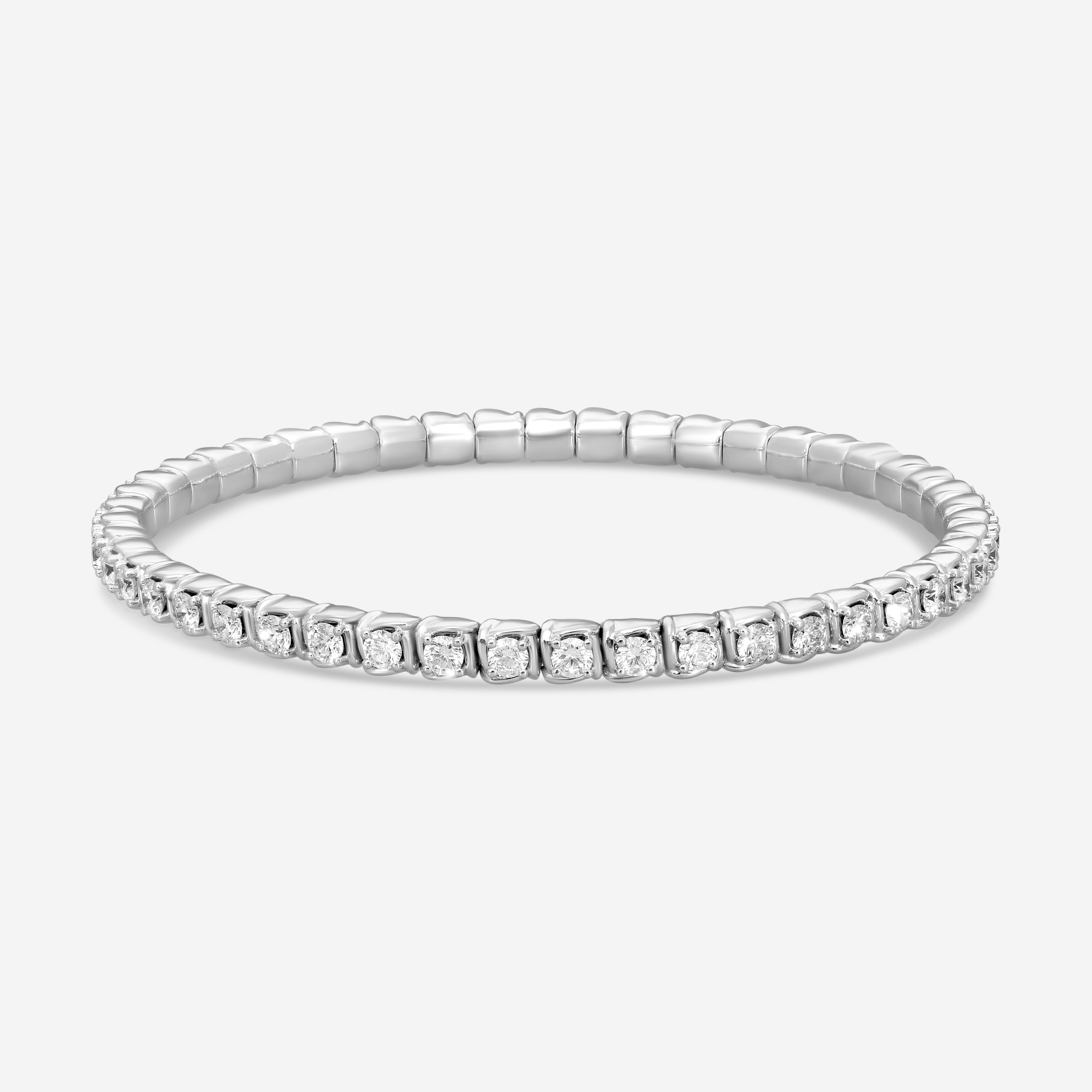 Ina Mar 18K White Gold 4.23 ctw. Round Diamond Stretch Tennis Bracelet ABR40336ED-WQJ075