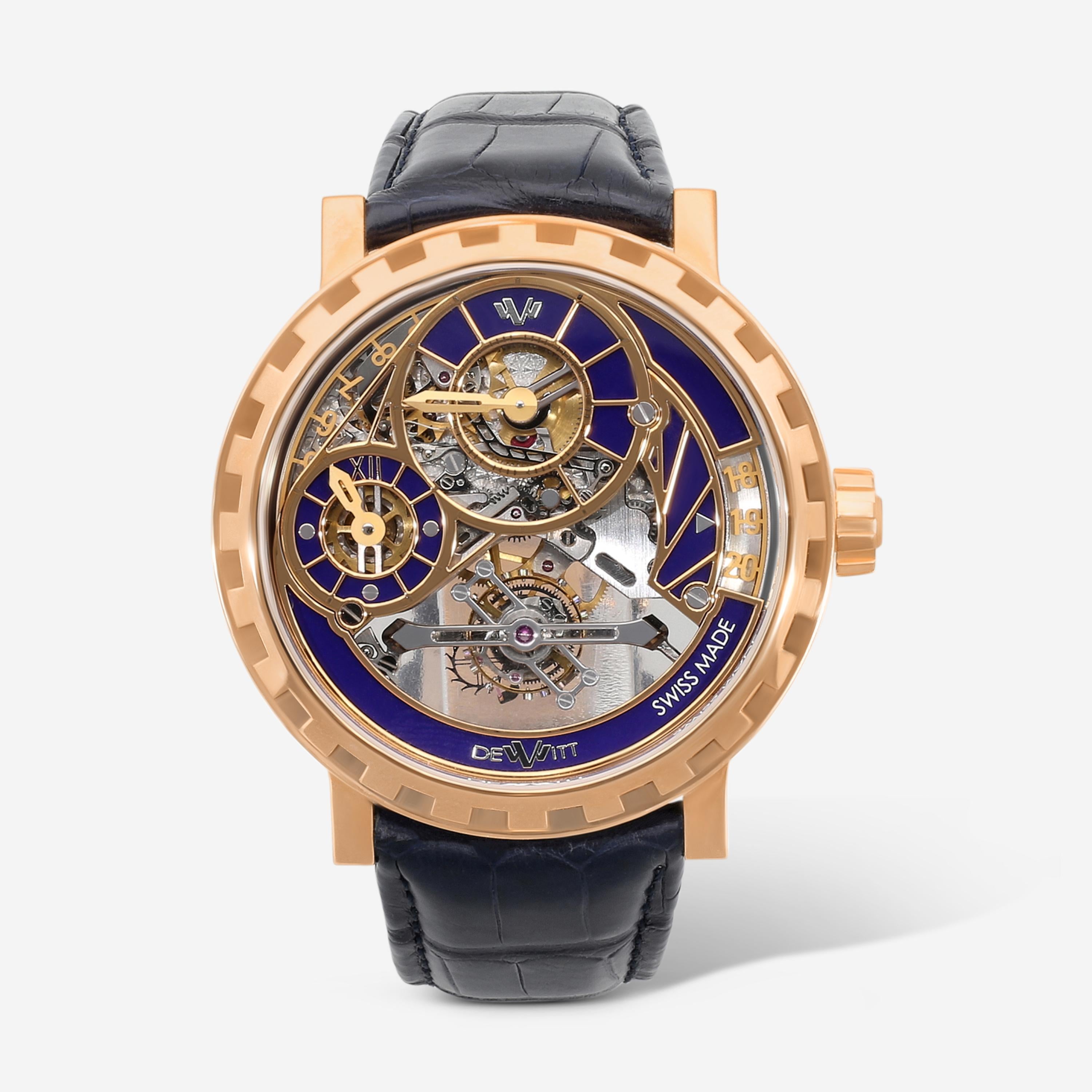 DeWitt Academia Grand Tourbillon 18K Rose Gold Manual Wind Men's Watch AC.GT.003