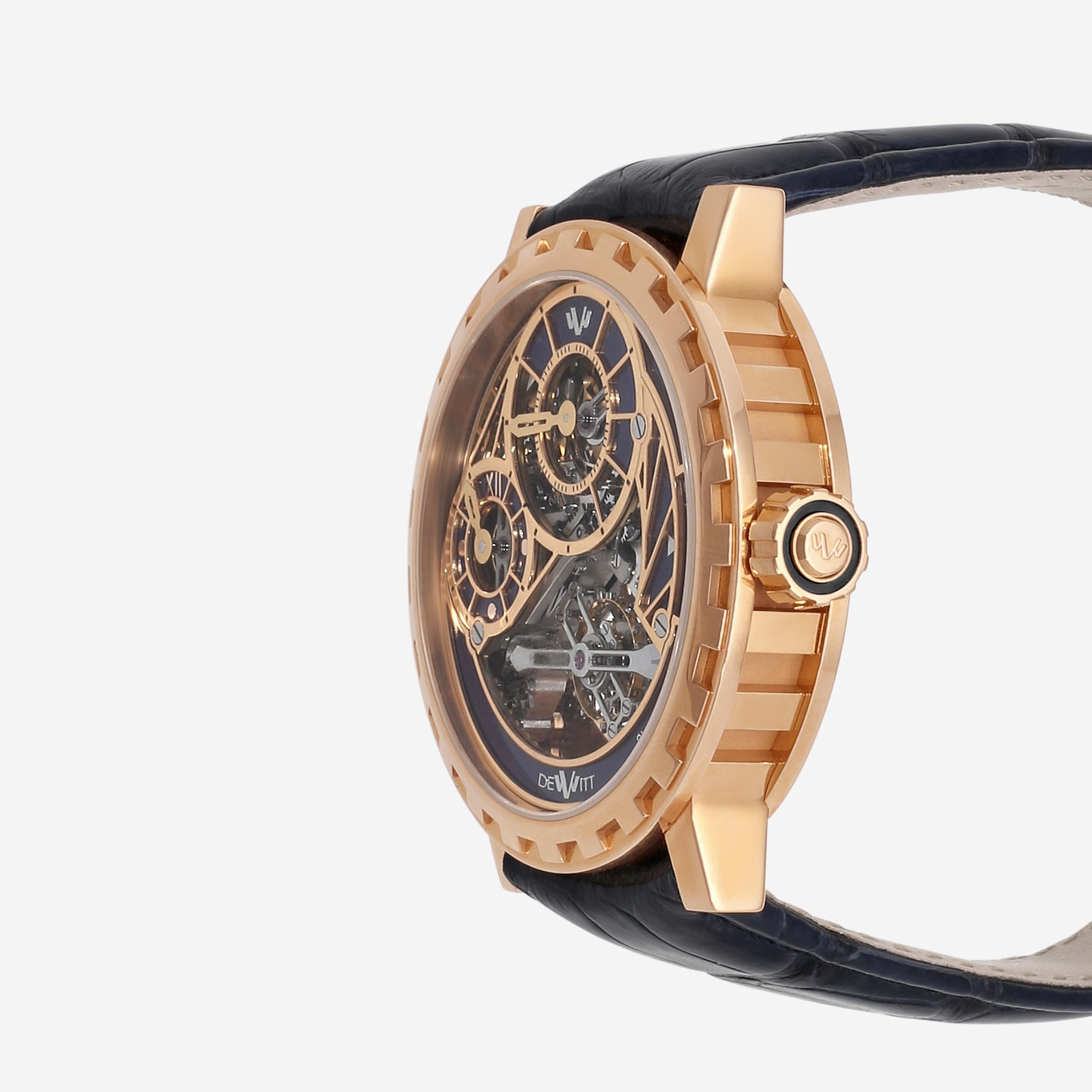 DeWitt Academia Grand Tourbillon 18K Rose Gold Manual Wind Men's Watch AC.GT.003