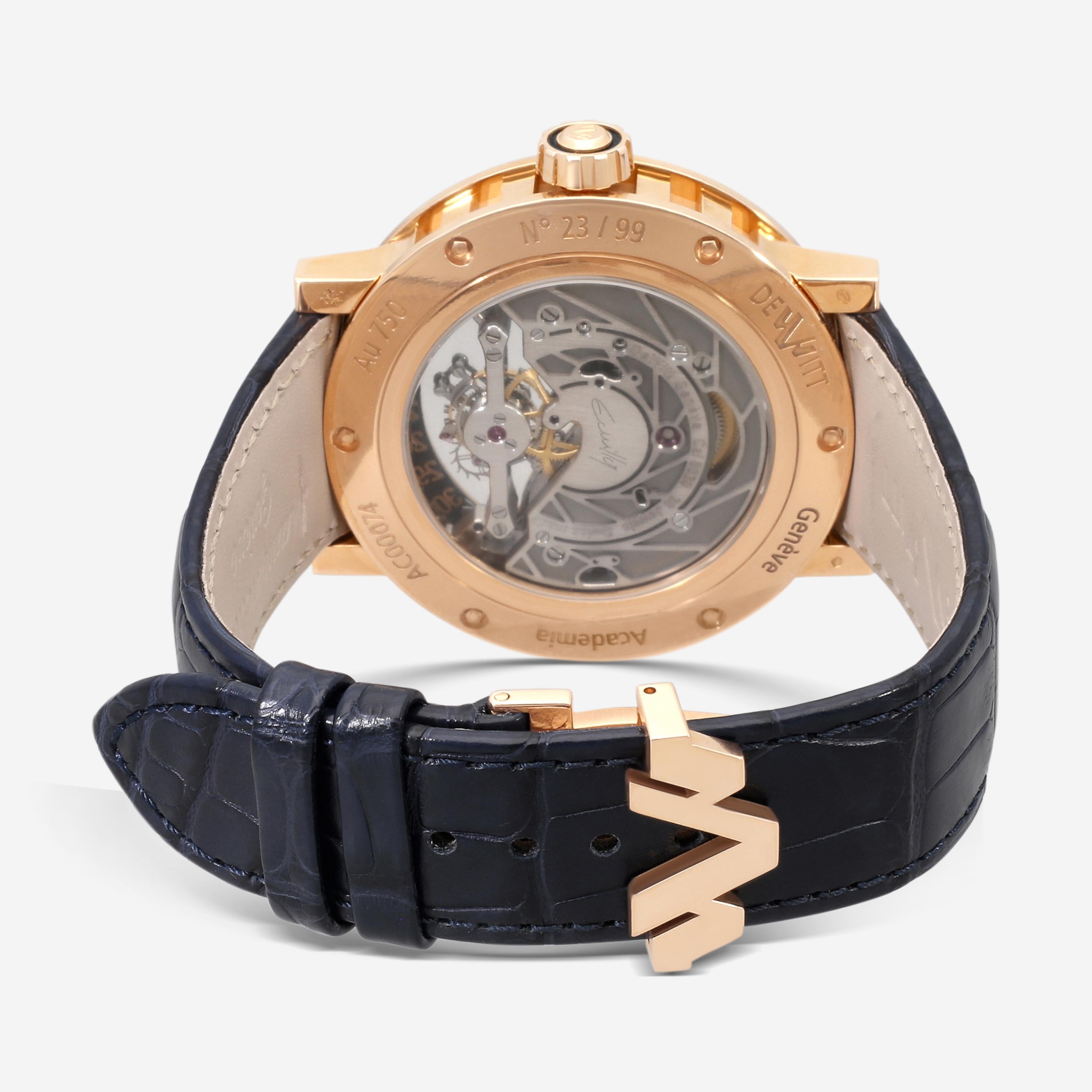 DeWitt Academia Grand Tourbillon 18K Rose Gold Manual Wind Men's Watch AC.GT.003