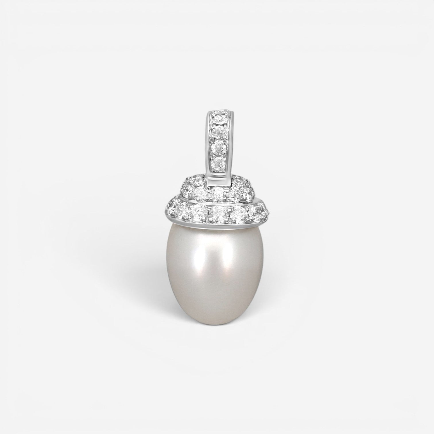 Assael Angela Cummings Platinum & 18K Yellow Gold Pearl & Diamond Pendant A