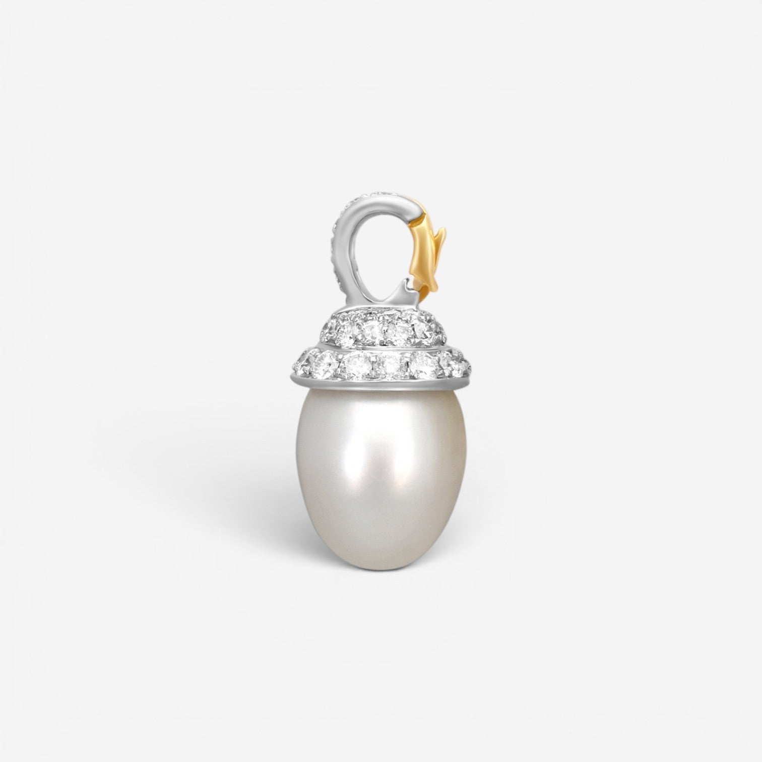 Assael Angela Cummings Platinum & 18K Yellow Gold Pearl & Diamond Pendant A