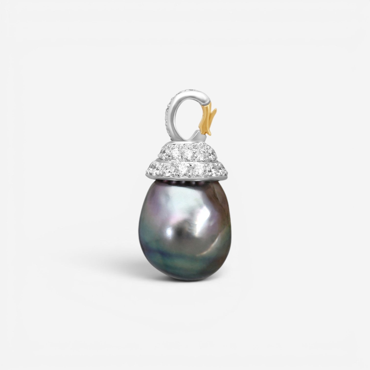 Assael Angela Cummings Platinum & 18K Yellow Gold Pearl & Diamond Pendant ACP000