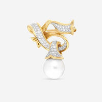 Assael 18K Yellow Gold Angela Cummings Single South Sea Cultured Pearl Ribbon Brooch ACP0031 - THE SOLIST