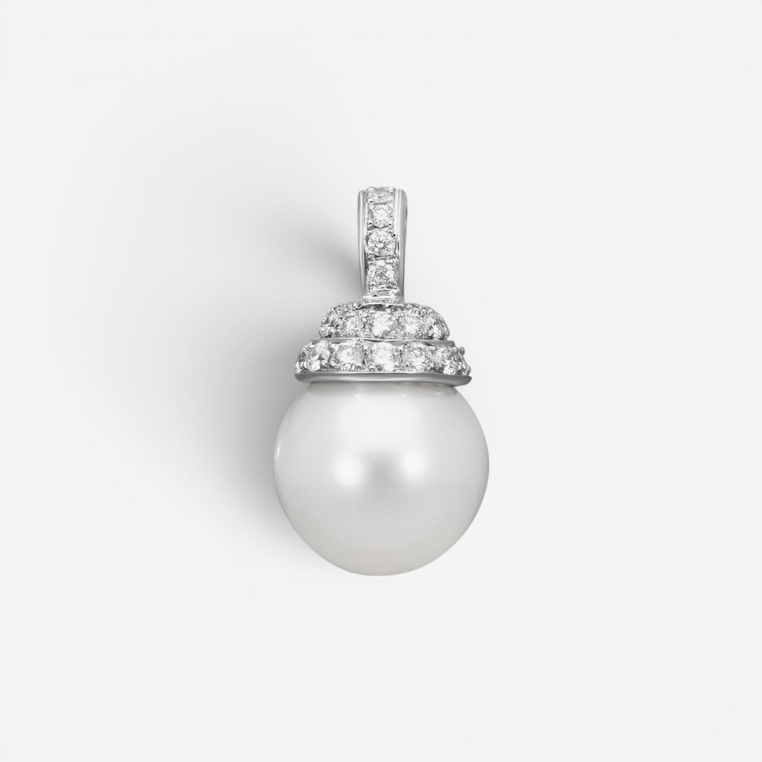 Assael Angela Cummings Platinum & 18K White Gold Pearl & Diamond Pendant ACP004