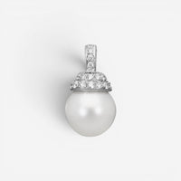Assael Angela Cummings Platinum & 18K White Gold Pearl & Diamond Pendant ACP004