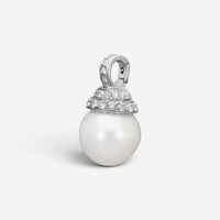 Assael Angela Cummings Platinum & 18K White Gold Pearl & Diamond Pendant ACP004