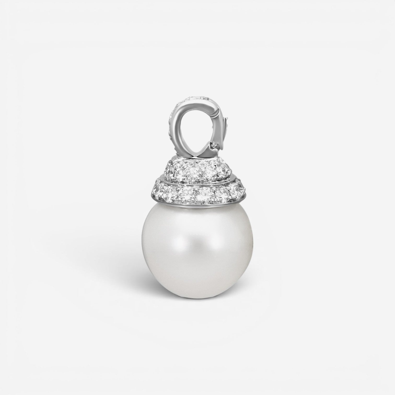 Assael Angela Cummings Platinum & 18K White Gold Pearl & Diamond Pendant ACP004