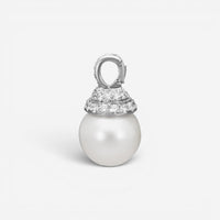 Assael Angela Cummings Platinum & 18K White Gold Pearl & Diamond Pendant ACP004